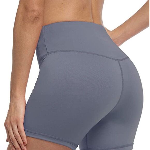 𝅺WOMEN’S High Waist Workout Shorts - Picture 1 of 6